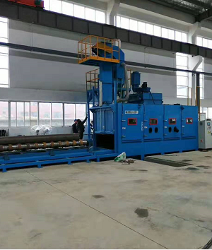 恭喜南京客戶喜提鋼管內(nèi)外壁自動(dòng)噴砂機(jī)一臺(tái)，迪砂竭盡全力為您服務(wù)！